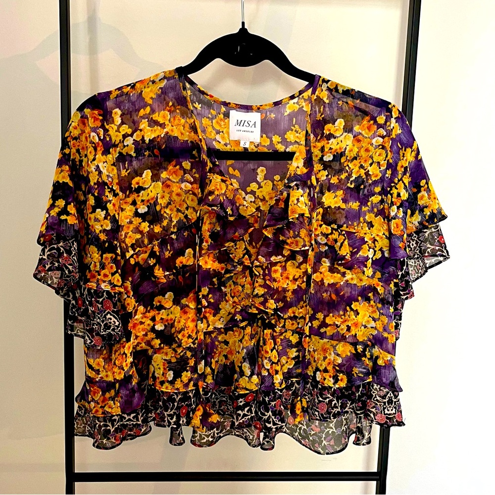 Misa Los Angeles Crop Blouse